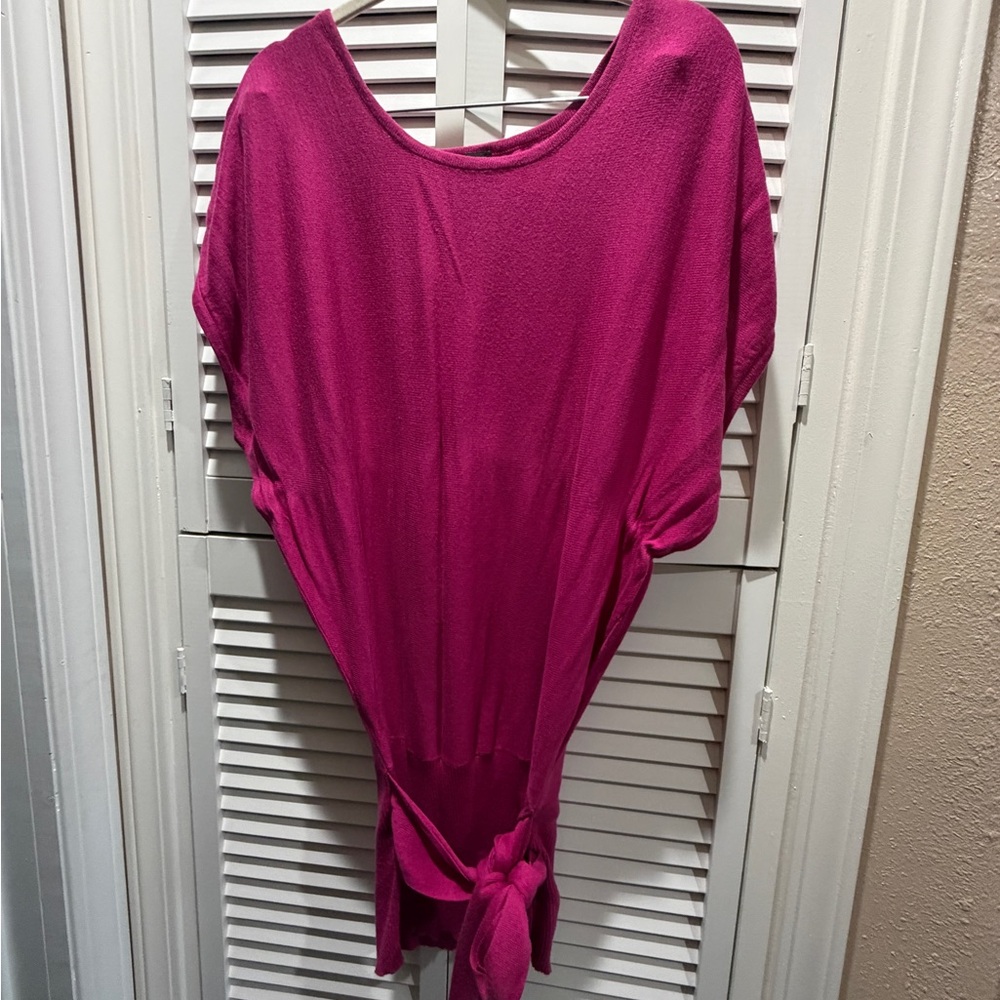 Bebe Pink Knotted Tunic Top